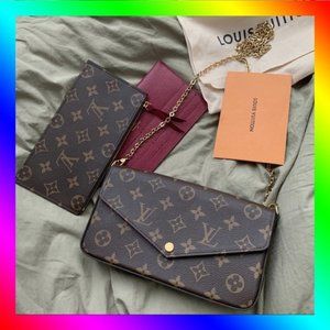 🌸Louis Vuitton🌸 LV Felicie Pochette Crossbody Bag Shoulder Bag Clutch Bag